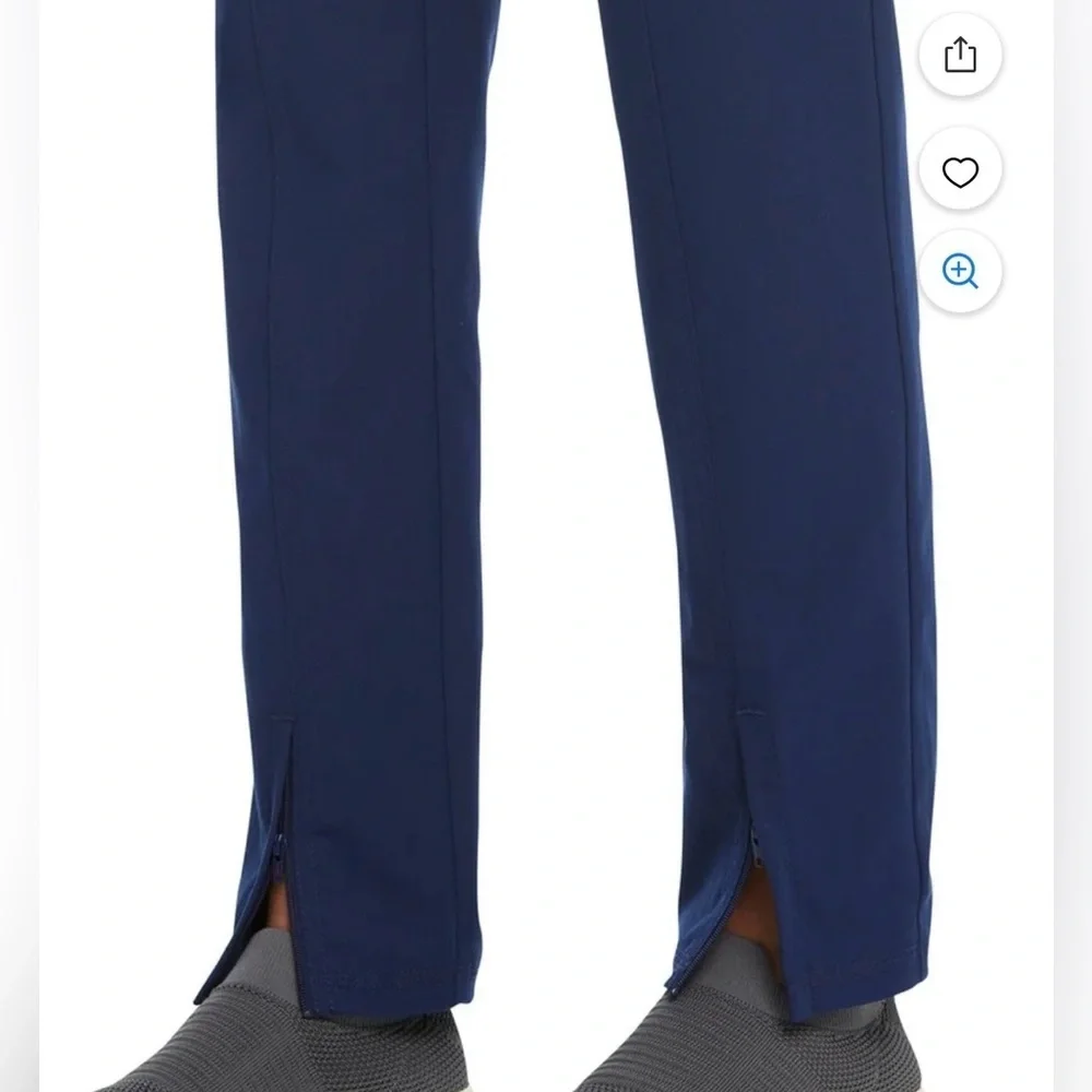 Dickies Elastic Waist Ankle Zip Scrub Pants. Navy. Small.
